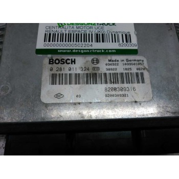 Recambio de centralita motor uce para renault espace iv (jk0) dynamique referencia OEM IAM 8200309316 0281011324 BOSCH