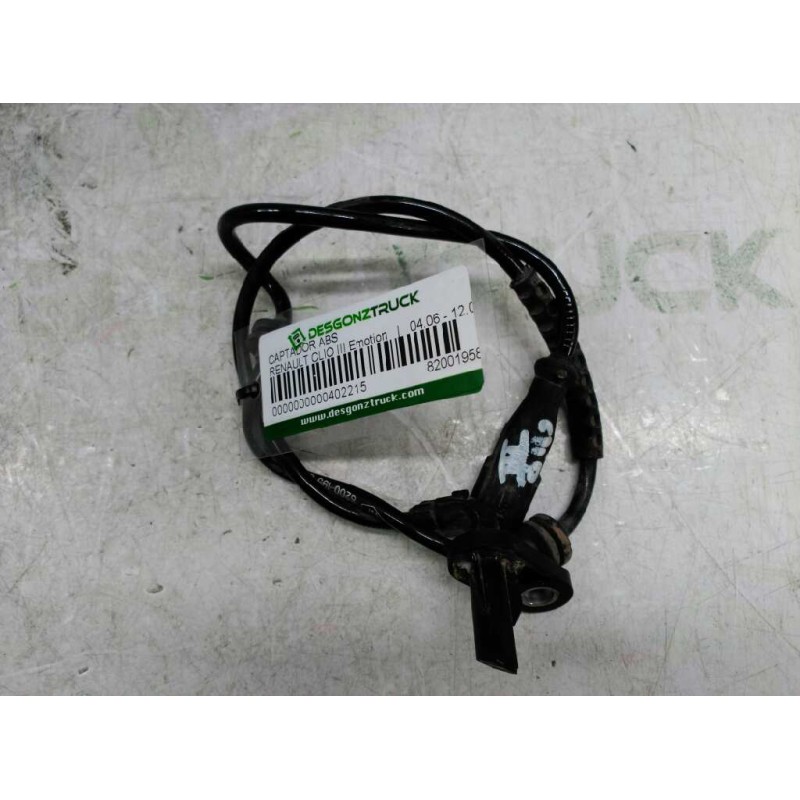 Recambio de captador abs para renault clio iii emotion referencia OEM IAM 8200195828  