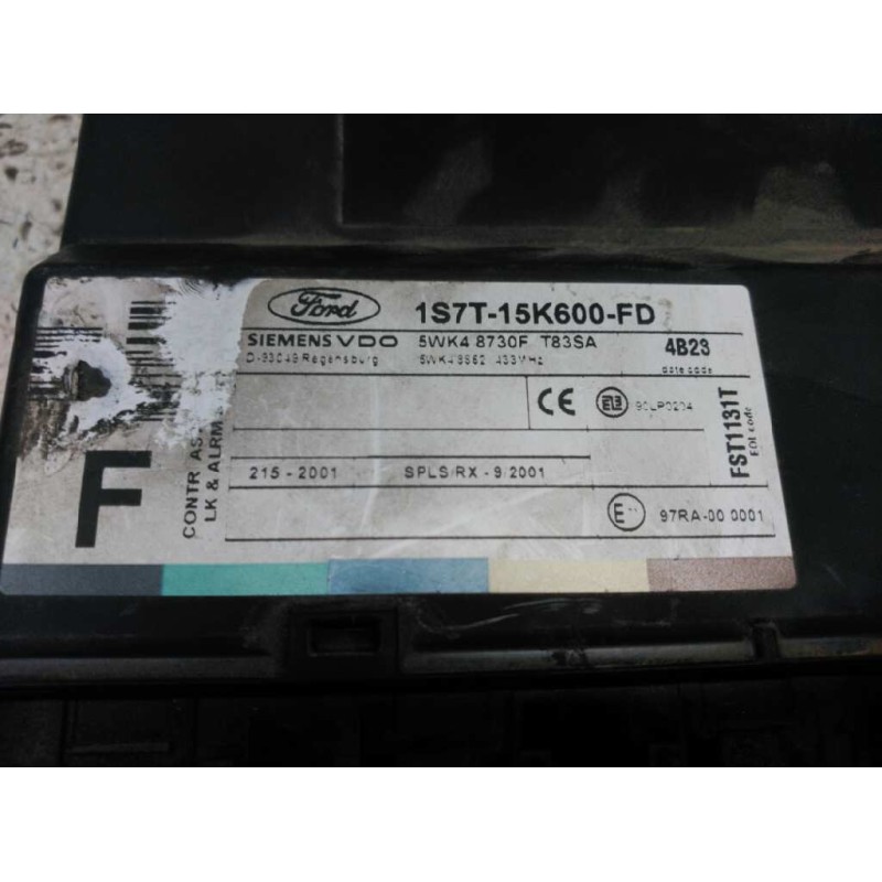 Recambio de modulo electronico para ford focus berlina (cak) 1.6 16v cat referencia OEM IAM 1S7T15K600FD 5WK48730F CENTRALITA CO 3