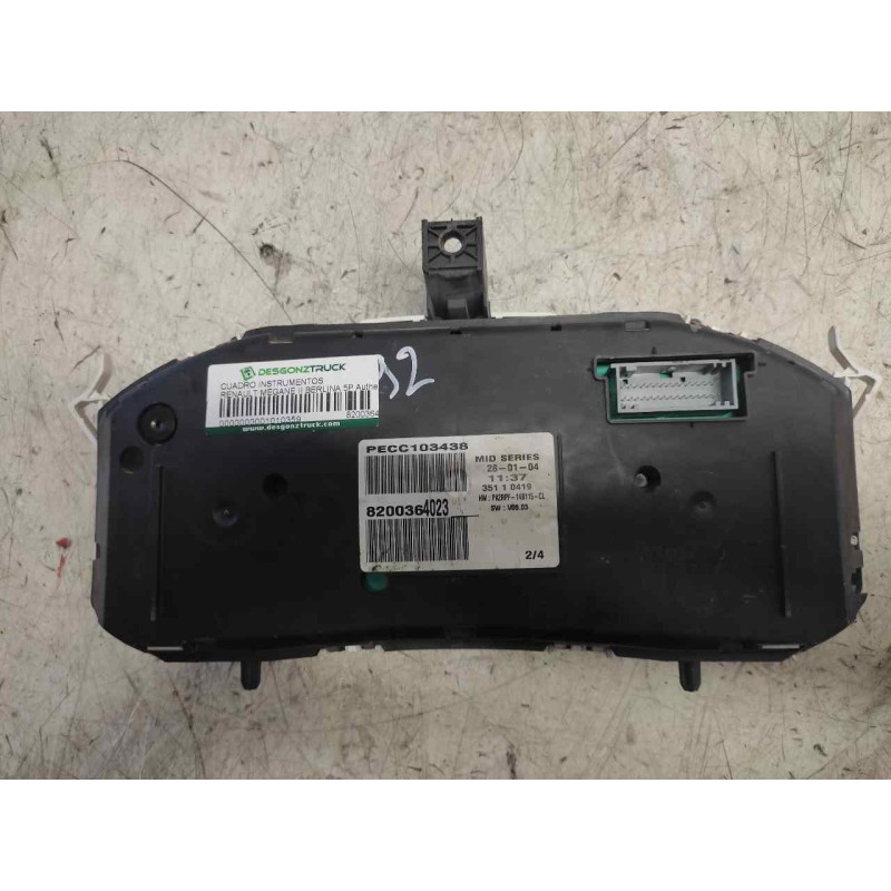 Recambio de cuadro instrumentos para renault megane ii berlina 5p authentique referencia OEM IAM 8200364023 - Verde 2