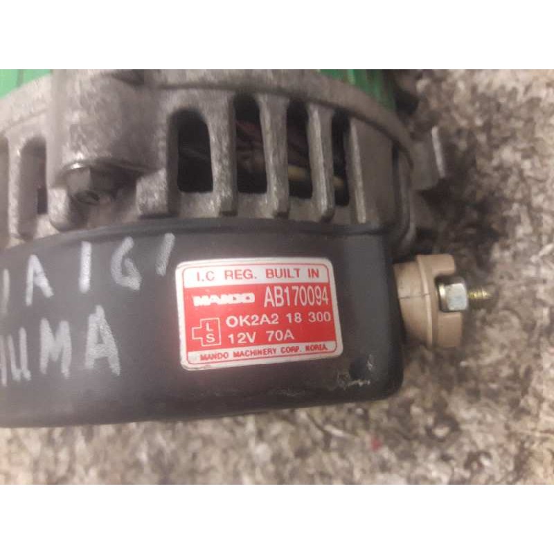 Recambio de alternador para kia shuma ii 1.6 ls 4 berlina referencia OEM IAM 0K2A218300 AB170094 3