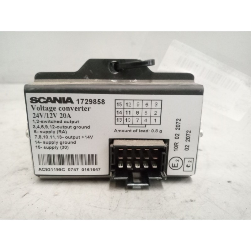 Recambio de modulo electronico para scania serie p/g/r (c-clase) 11.7 diesel referencia OEM IAM 1729858  convertidor 24v/12v - Blanco 5