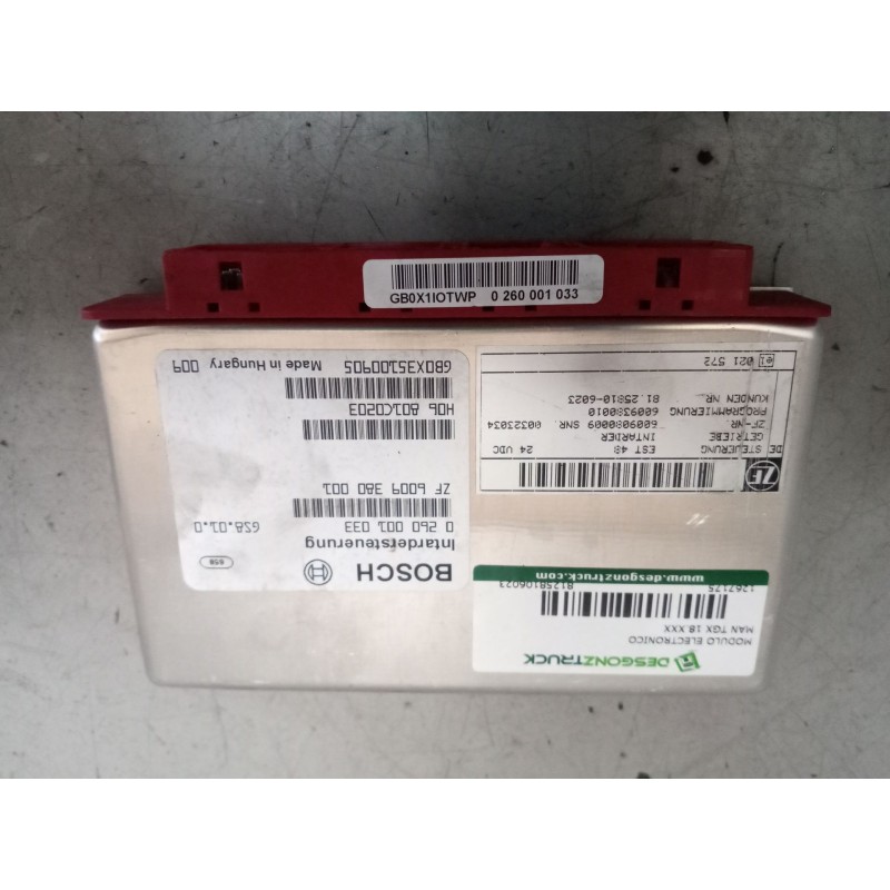 Recambio de modulo electronico para man tgx 18.xxx 10.5 diesel referencia OEM IAM 81258106023 centralita intarder 0260001033
