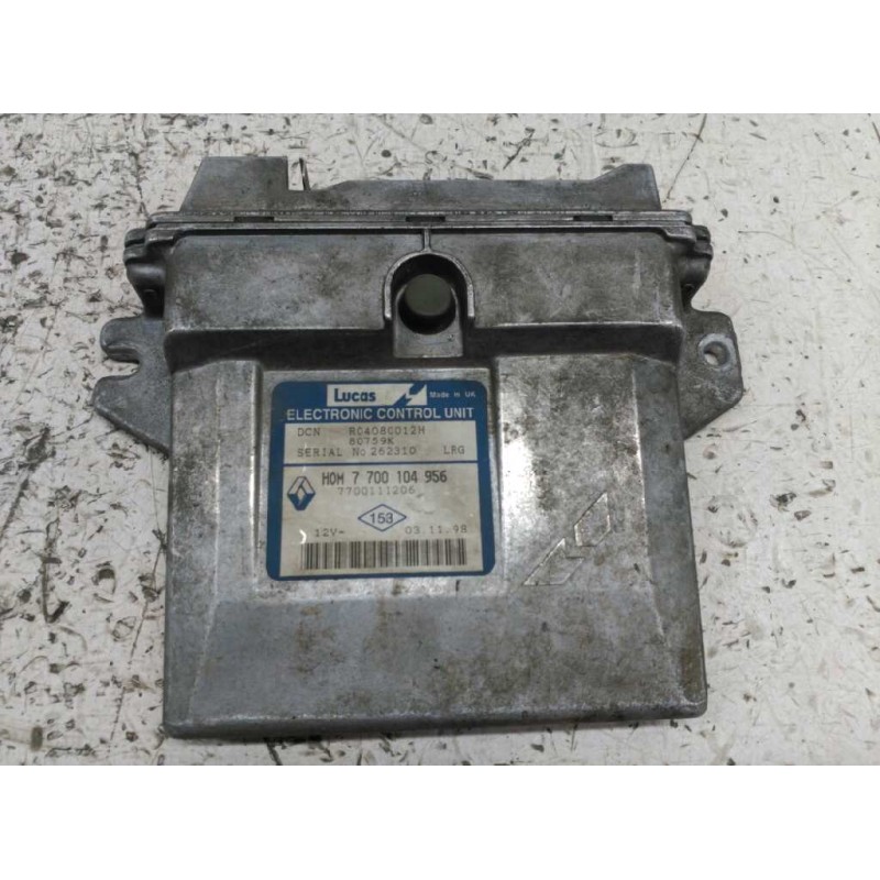 Recambio de centralita motor uce para renault kangoo (f/kc0) 1.9 diesel referencia OEM IAM 7700104956 80759K 7700111206