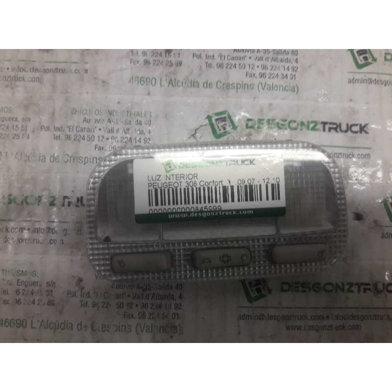 Recambio de luz interior para peugeot 308 confort referencia OEM IAM  DELANTERA 9 PINS