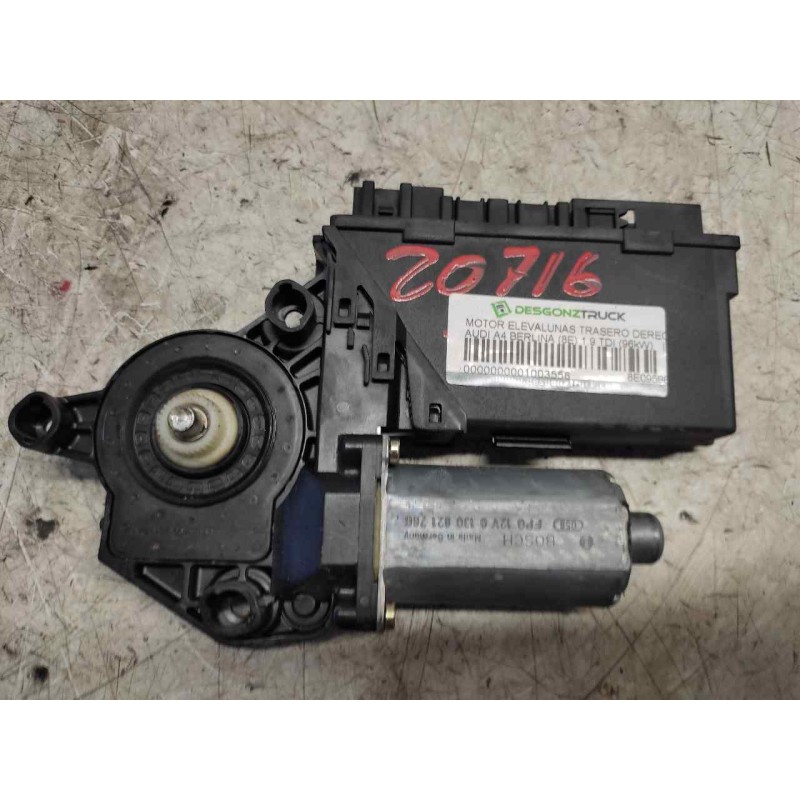 Recambio de motor elevalunas trasero derecho para audi a4 berlina (8e) 1.9 tdi (96kw) referencia OEM IAM 8E0959802A 970010599910