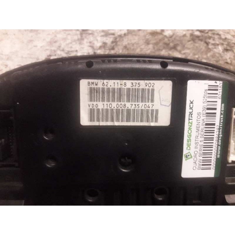 Recambio de cuadro instrumentos para bmw serie 5 berlina (e39) 525tds referencia OEM IAM 62118375902 110008735047 26/26 PINS 2