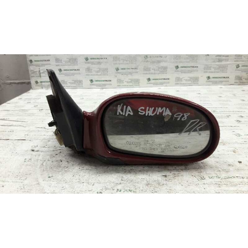 Recambio de retrovisor derecho para kia shuma 1.8 comfort 5 berlina referencia OEM IAM 010133 ELECTRICO ROJO GRANATE