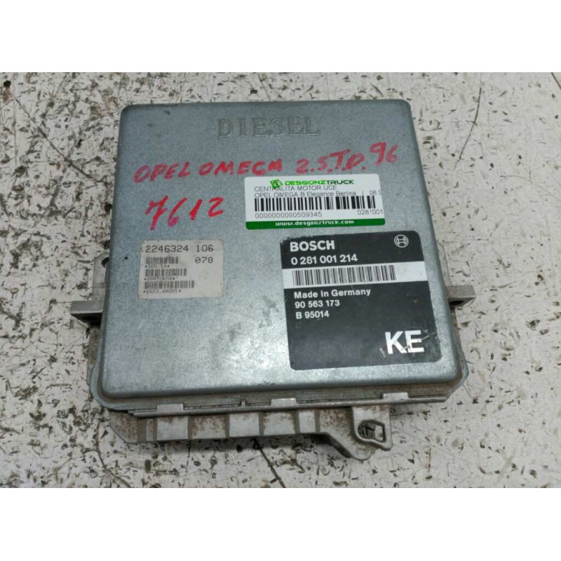 Recambio de centralita motor uce para opel omega b elegance berlina referencia OEM IAM 0281001214 90563173 B95014