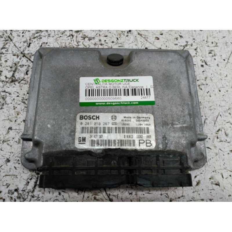 Recambio de centralita motor uce para opel astra g berlina elegance referencia OEM IAM 24417 B01013182021069 0281010267