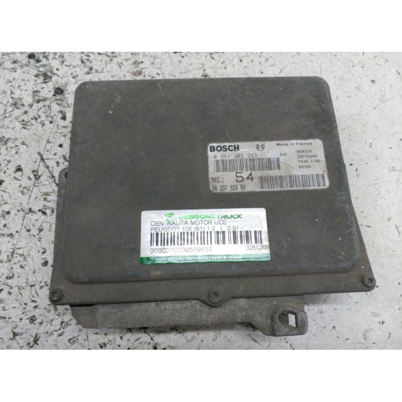 Recambio de centralita motor uce para peugeot 106 (s1) 1.0 referencia OEM IAM 0261203943 9623792680 