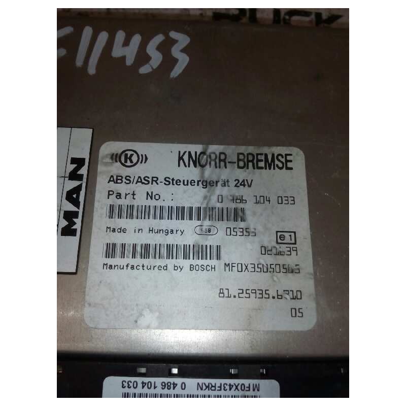 Recambio de modulo electronico para man l 2000 evolution l 2000 fg llc m (largura mediana) referencia OEM IAM  0486104033 CENTRA - Blanco 2