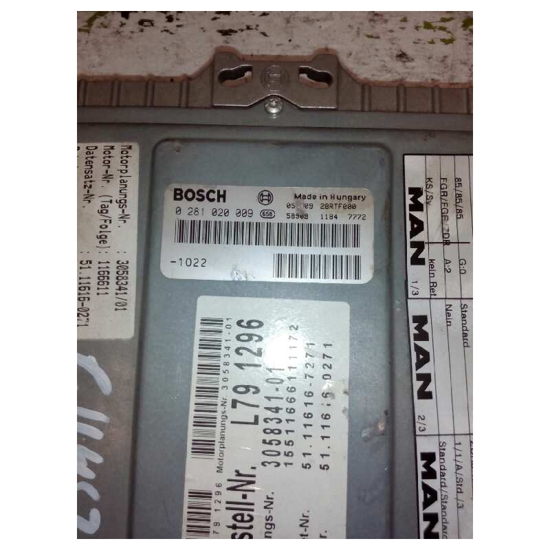 Recambio de modulo electronico para man l 2000 evolution l 2000 fg llc m (largura mediana) referencia OEM IAM  BOSCH CENTRALITA - Blanco 2