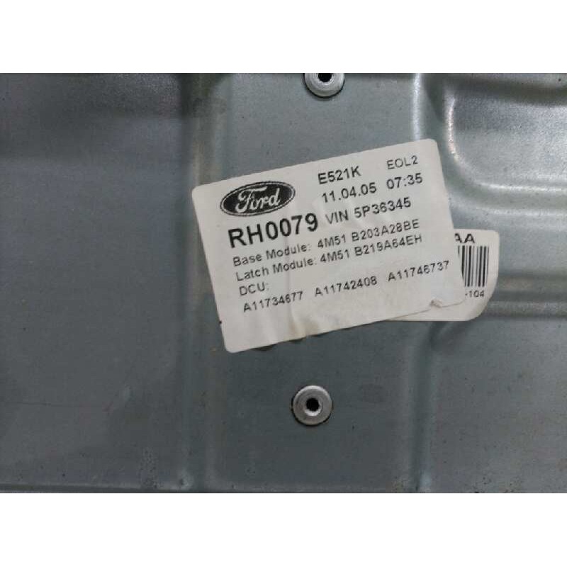 Recambio de elevalunas delantero derecho para ford focus berlina (cap) 1.6 16v cat referencia OEM IAM 4M51B203A28BE - Blanco 2