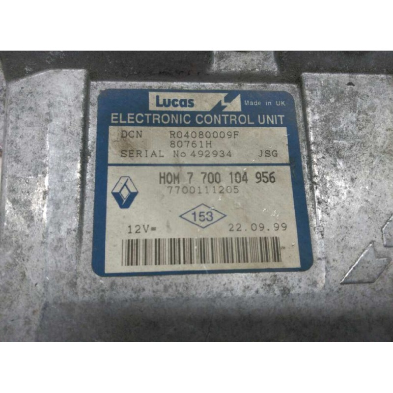 Recambio de centralita motor uce para renault clio ii fase i (b/cbo) 1.9 diesel referencia OEM IAM 77001041956 80761H 7700111205 - Blanco 3