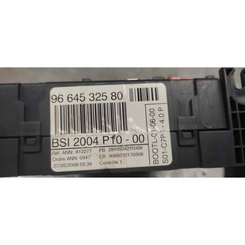 Recambio de caja reles / fusibles para citroën c3 1.4 audace referencia OEM IAM 9664532580 BSI - Azul 2