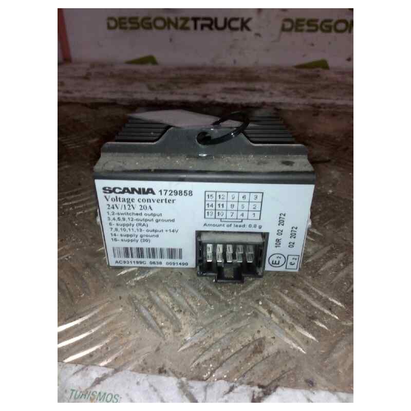 Recambio de modulo electronico para scania serie p/g/r (c-clase) 12.7 diesel referencia OEM IAM 1729858 CONVERTIDOR 24V/12V - Blanco