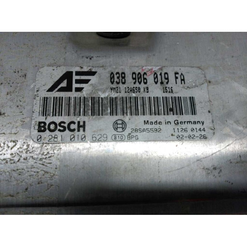 Recambio de centralita motor uce para ford galaxy (vy) 1.9 tdi cat referencia OEM IAM 038906019FA 0281010629 285A5592 2