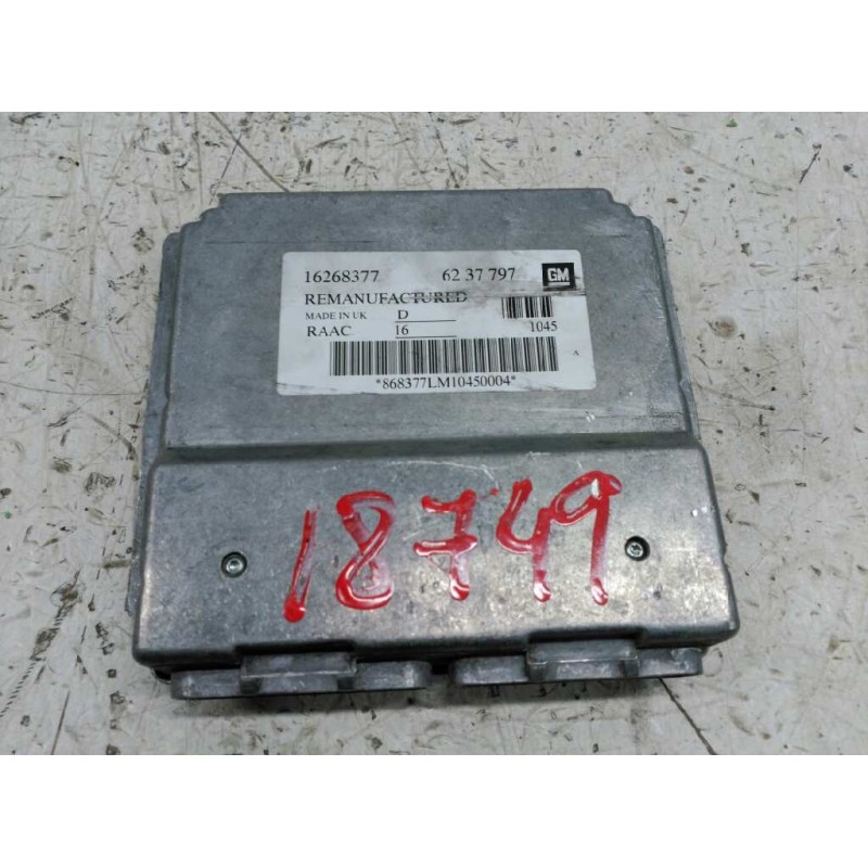 Recambio de centralita motor uce para opel astra g berlina club referencia OEM IAM 16268377 6237797 