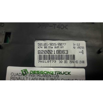 Recambio de cuadro instrumentos para renault laguna ii (bg0) confort dynamique referencia OEM IAM 8200218863  