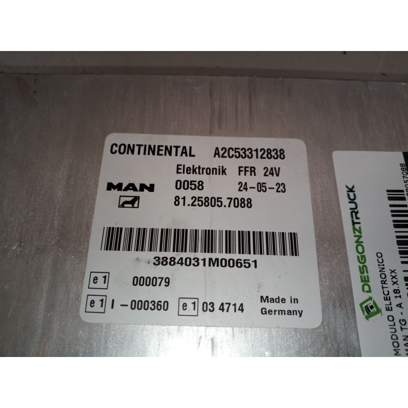 Recambio de modulo electronico para man tg - a 18.410 12.0 diesel referencia OEM IAM 81258057088 CENTRALITA FFR - Blanco 2