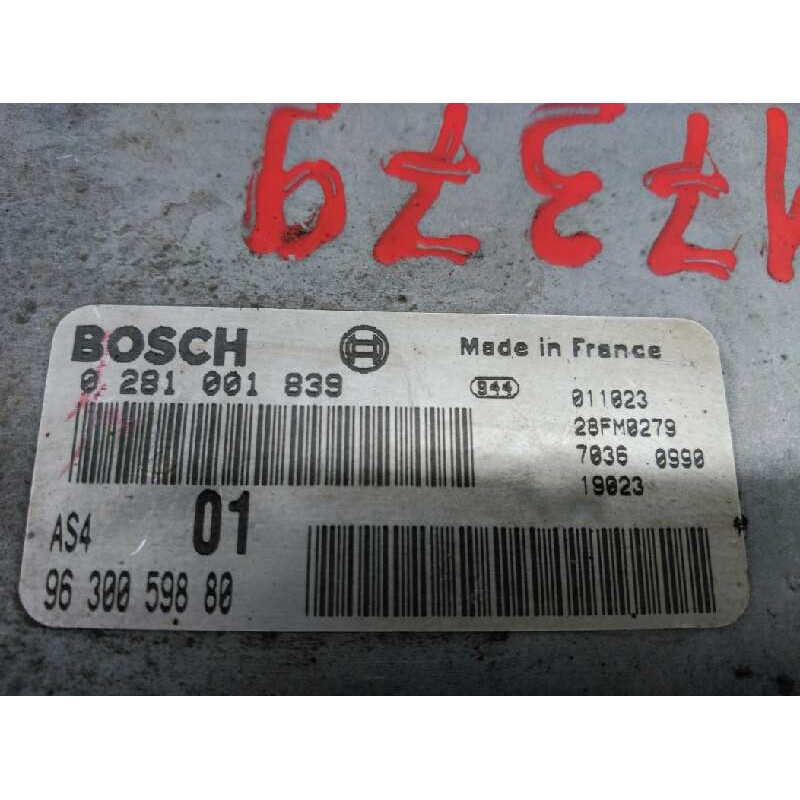 Recambio de centralita motor uce para peugeot 106 (s2) kid d referencia OEM IAM 1938F3 0281001839 9630059880
