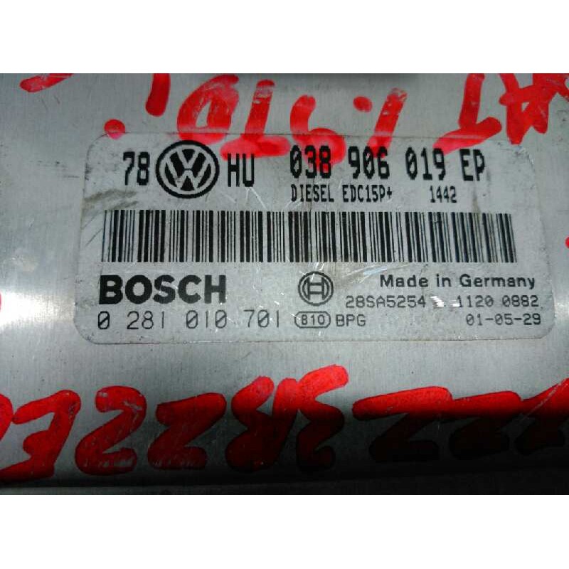Recambio de centralita motor uce para volkswagen passat berlina (3b3) advance referencia OEM IAM 038906019EP 0281010701 BOSCH 4