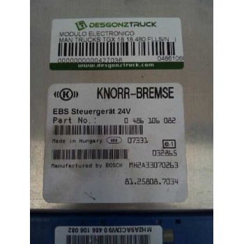 Recambio de modulo electronico para man tgx 18.xxx fg / 4x2 bl xl referencia OEM IAM 0486106082 81258087034 CENTRALITA EBS
