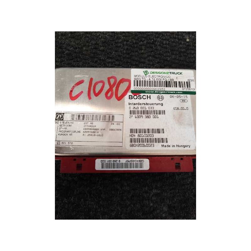 Recambio de modulo electronico para man tg - a 18.480 fg / bb (e3/e4) l referencia OEM IAM 81258106023 0260001033 CENTRALITA INT 2
