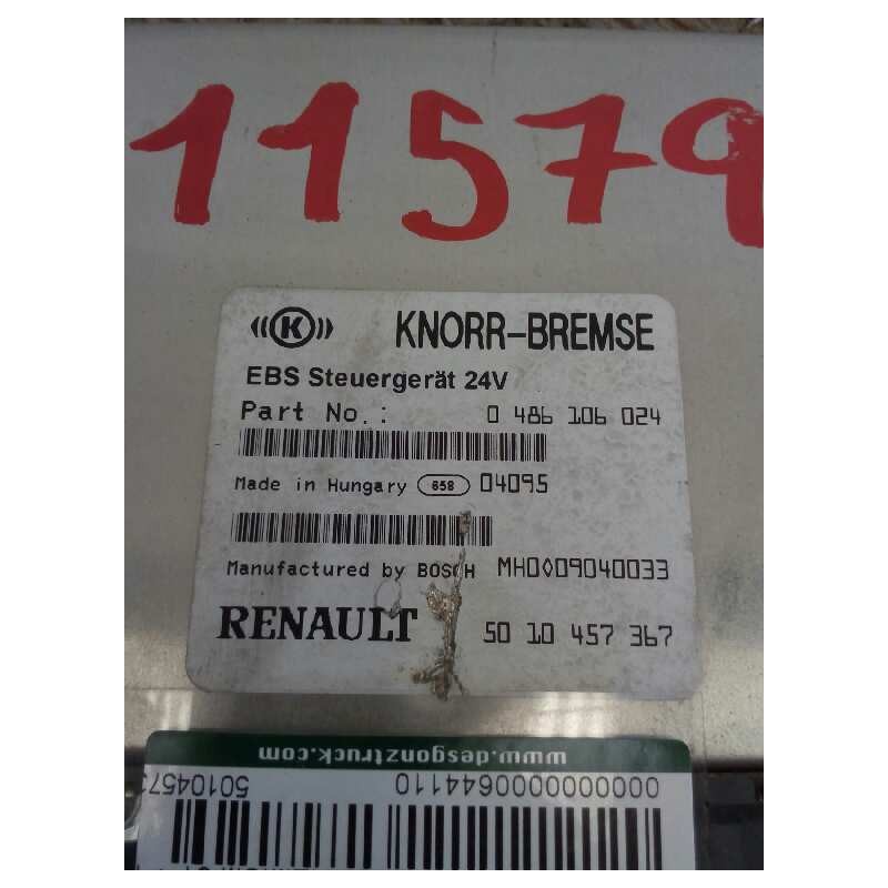Recambio de modulo electronico para renault hr 420.18/26 premium 01  fsa 4x2 420.18 larga distancia referencia OEM IAM 501045736 - Blanco 2