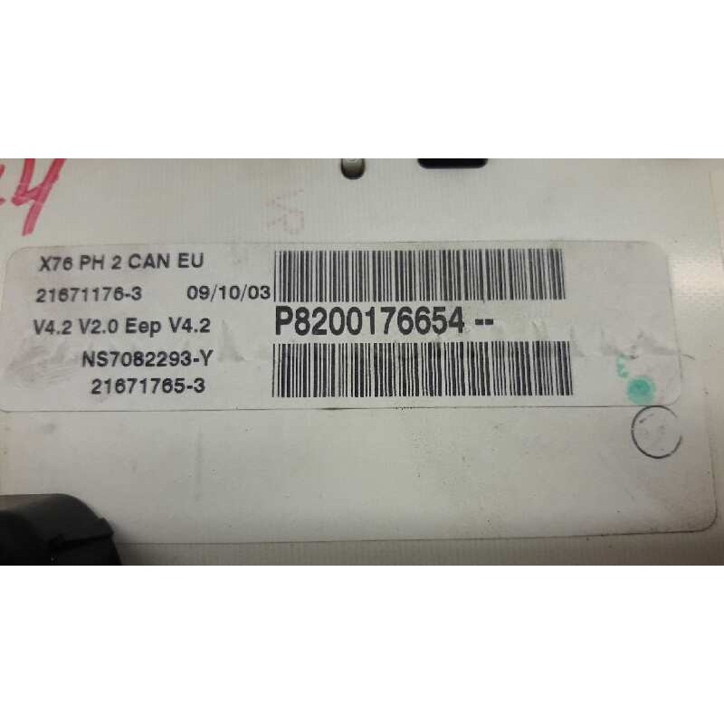 Recambio de cuadro instrumentos para renault kangoo (f/kc0) alize referencia OEM IAM 8200176654 - Blanco 3