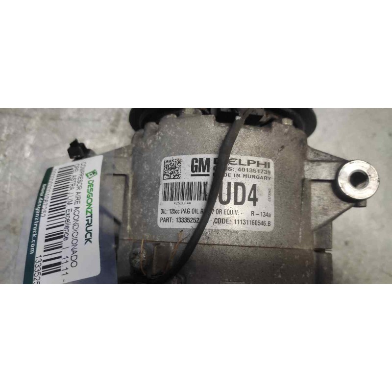 Recambio de compresor aire acondicionado para opel astra j lim. excellence referencia OEM IAM 13335252 11131160546B - Negro 3