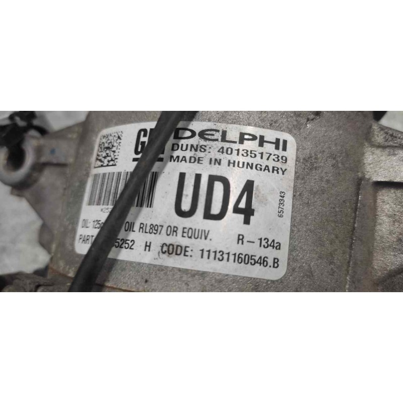 Recambio de compresor aire acondicionado para opel astra j lim. excellence referencia OEM IAM 13335252 11131160546B - Negro 5