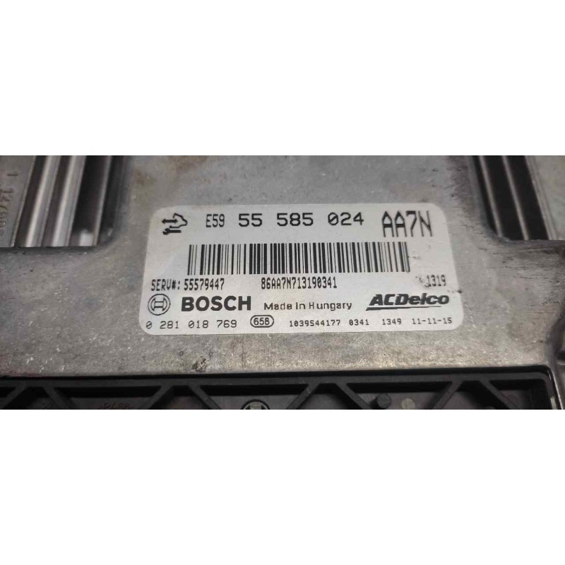 Recambio de centralita motor uce para opel astra j lim. excellence referencia OEM IAM 0281018769 55585024 - Negro 2