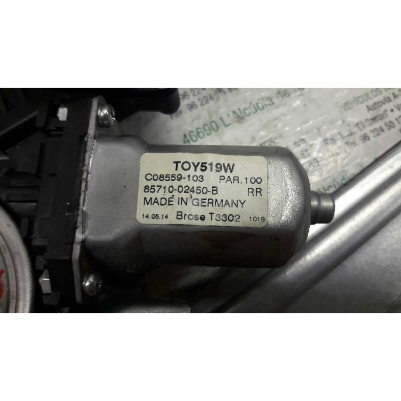 Recambio de elevalunas trasero izquierdo para toyota auris live referencia OEM IAM 8571002450B - Blanco 3