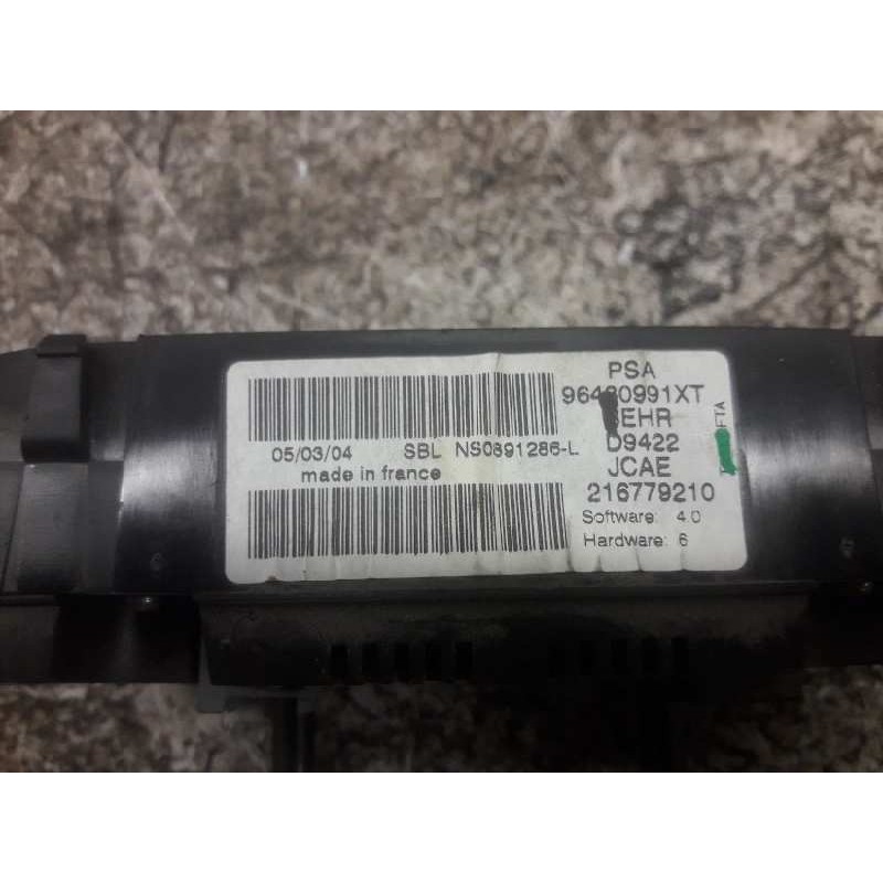 Recambio de mando climatizador para peugeot 307 (s1) xr referencia OEM IAM 96480991XT 216779210 NS0891286L 2