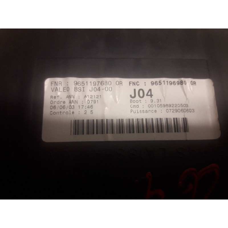Recambio de caja reles / fusibles para peugeot 307 break / sw (s1) sw referencia OEM IAM 9651196980 9651197680 3