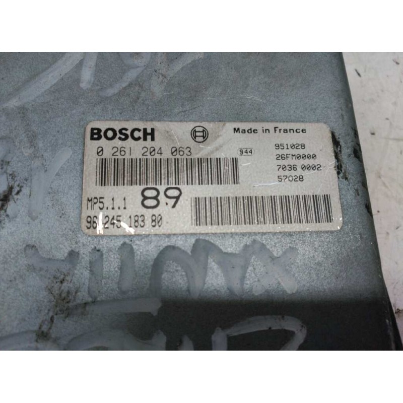Recambio de centralita motor uce para citroën xantia berlina 1.8i 16v sx referencia OEM IAM 0261204063 9624518380 26FM0000 2