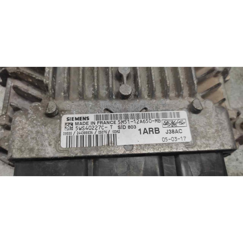 Recambio de centralita motor uce para ford focus berlina (cap) ghia referencia OEM IAM 5M5112A650MB 5WS40227CT - Negro 2