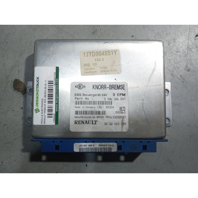 Recambio de modulo electronico para renault magnum 4xx.18/4xx.26 02  fas 4x2 4xx.18 larga distancia referencia OEM IAM 501045773 - Blanco