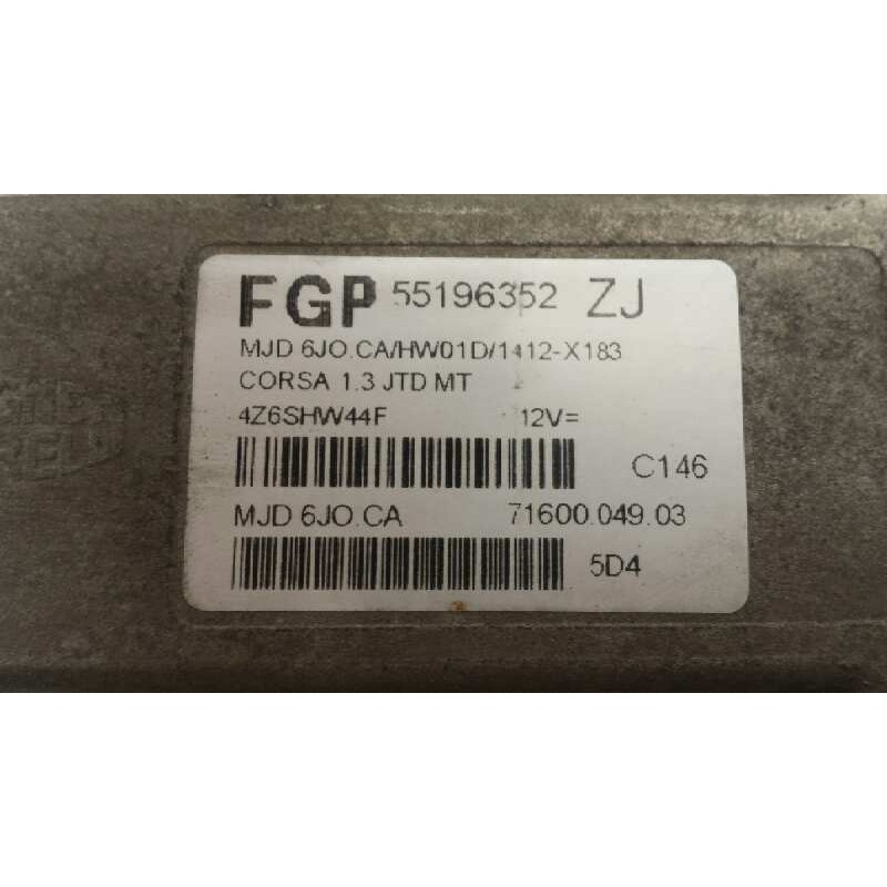 Recambio de centralita motor uce para opel corsa c club referencia OEM IAM 09164475 - Blanco 2