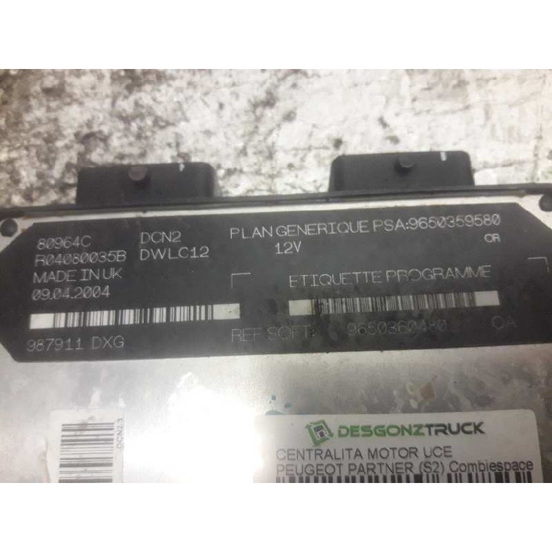 Recambio de centralita motor uce para peugeot partner (s2) combiespace referencia OEM IAM 9650359580 9650360480 - Blanco 2