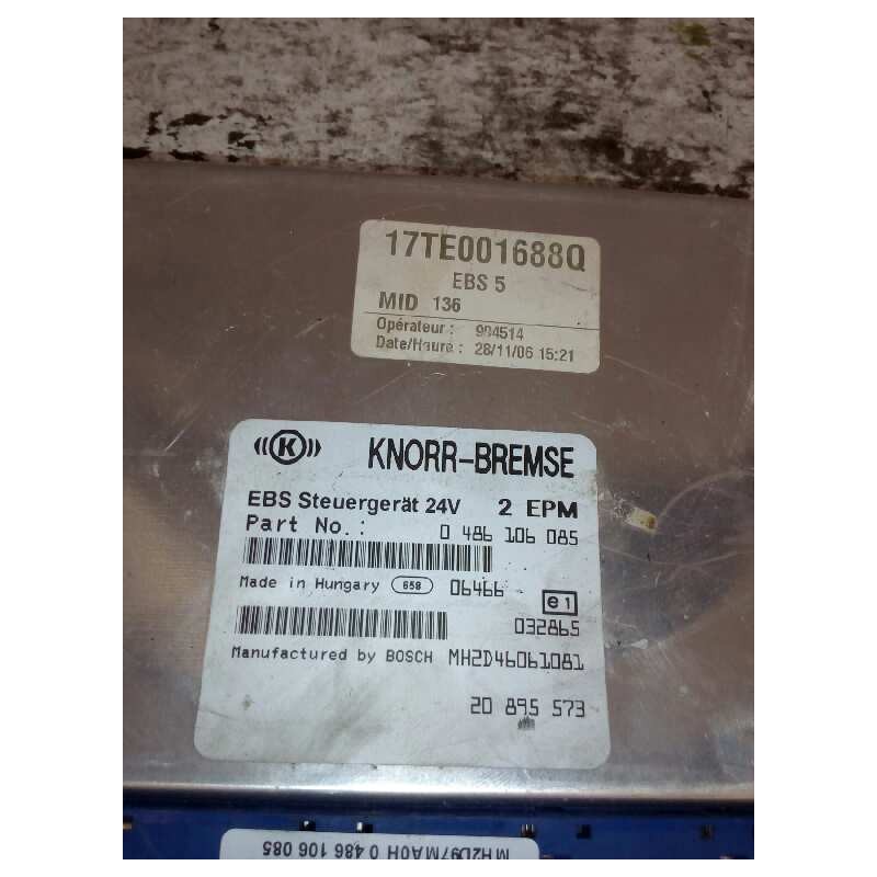 Recambio de modulo electronico para renault magnum ab 2005 cabina adel.tractor semirr. 4x2 4xx.18 gran espacio referencia OEM IA - Blanco 2