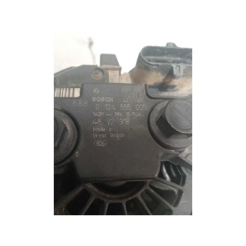 Recambio de alternador para iveco eurocargo 05.03 referencia OEM IAM 4892318 0124555005 28V/35-70A/BOSCH - Blanco 4