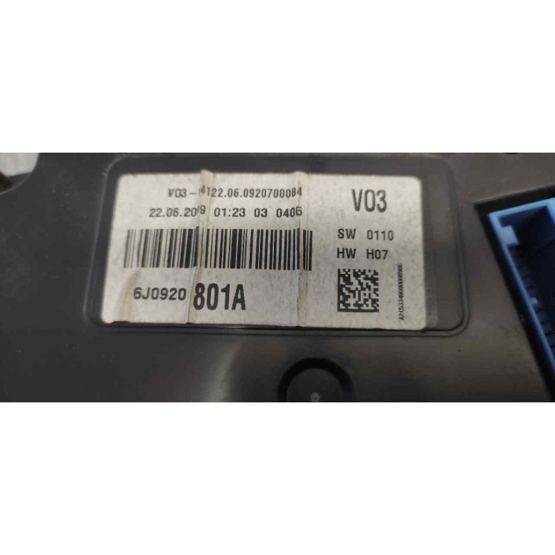 Recambio de cuadro instrumentos para seat ibiza (6j5) good stuff referencia OEM IAM 6J0920801A A2C5349080 - Negro 2