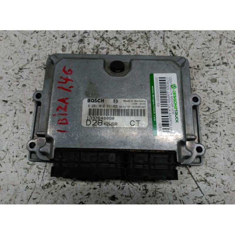 Recambio de centralita motor uce para citroën jumper caja abierta desde '02 2.8 hdi cat referencia OEM IAM 0281010931 1337648080