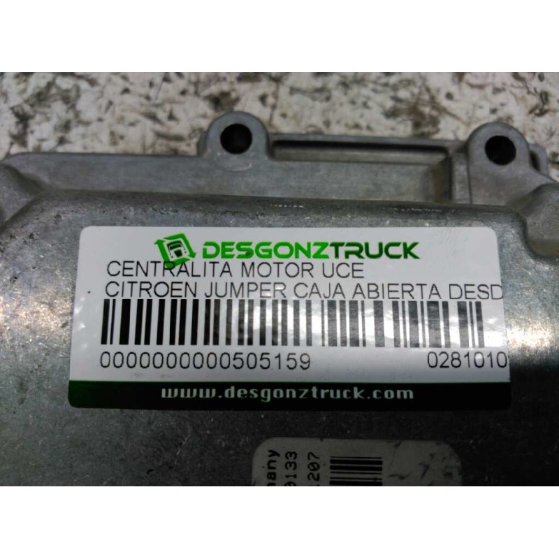 Recambio de centralita motor uce para citroën jumper caja abierta desde '02 2.8 hdi cat referencia OEM IAM 0281010931 1337648080 3