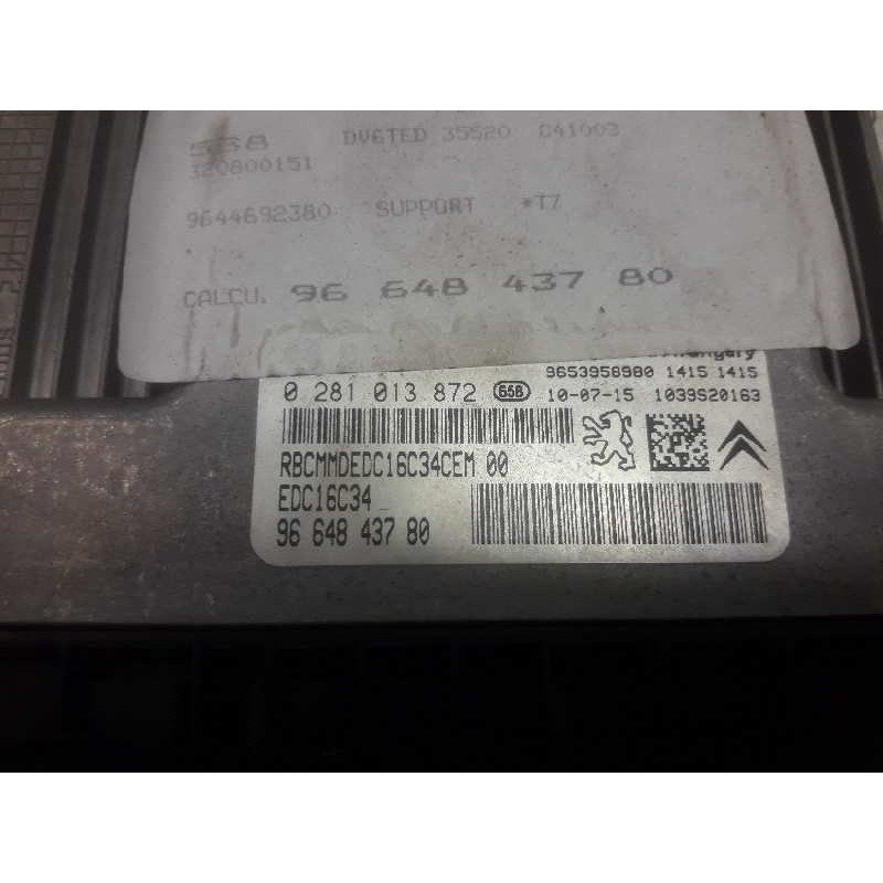 Recambio de centralita motor uce para peugeot 308 confort referencia OEM IAM 0281013872 9664843780 9653958980 - Gris 2