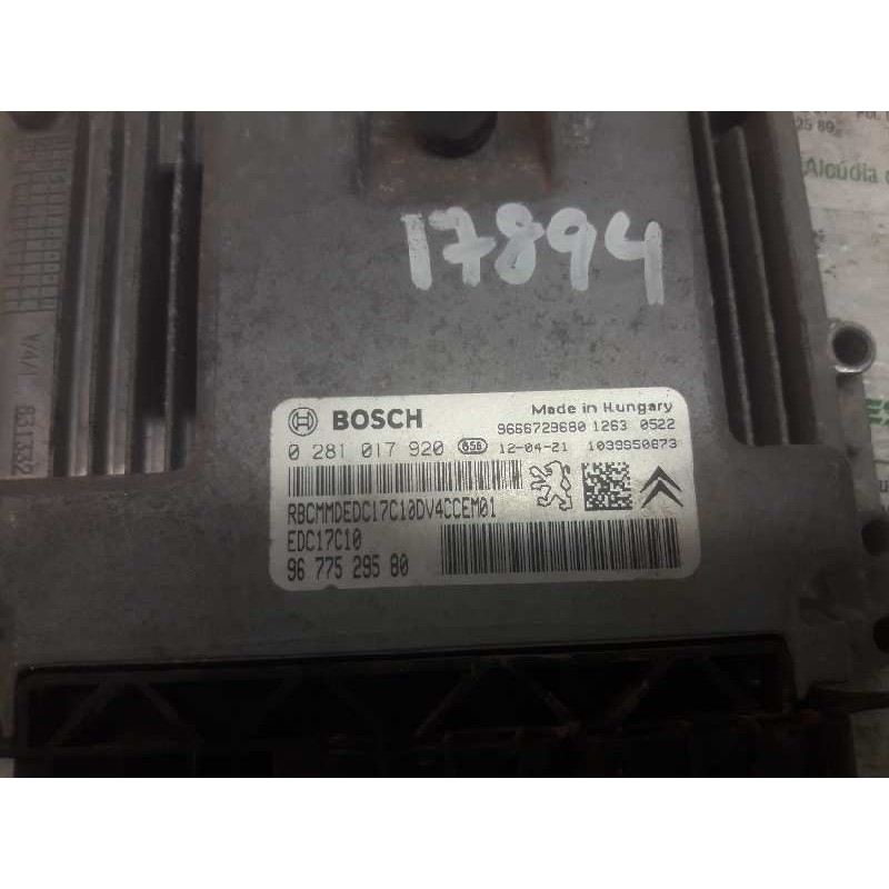 Recambio de centralita motor uce para peugeot 208 active referencia OEM IAM 0281017920 9677529580 9666729680 - Negro 2