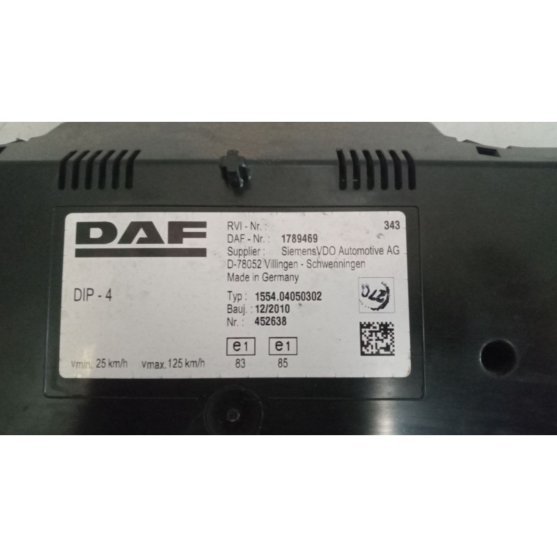 Recambio de cuadro instrumentos para daf serie xf105.460 12.9 diesel referencia OEM IAM 1789469 - Blanco 2